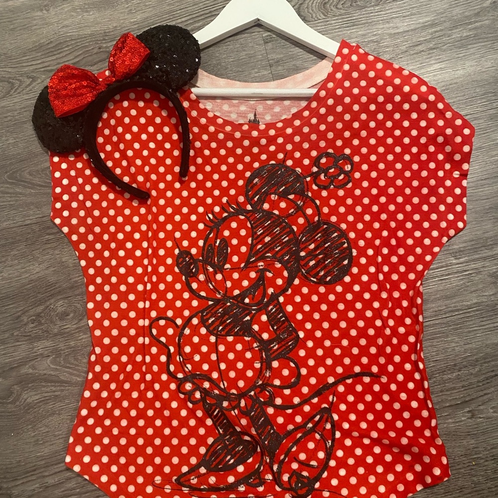Disney Parks Minnie ears and shirt